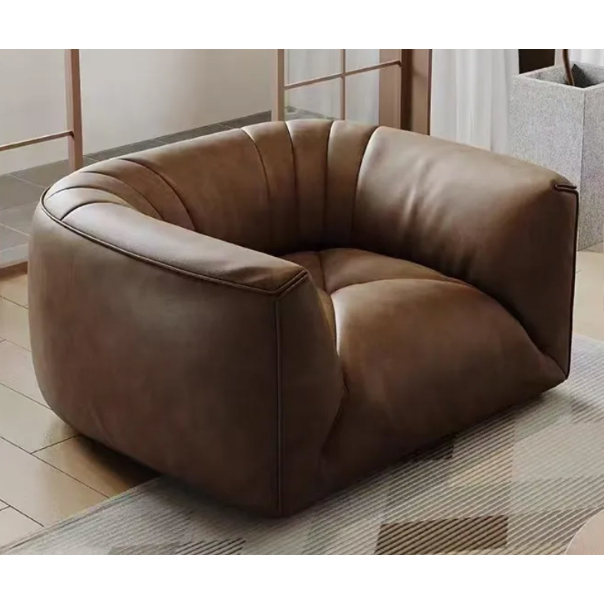 Ultra-Comfort Leather Sofa