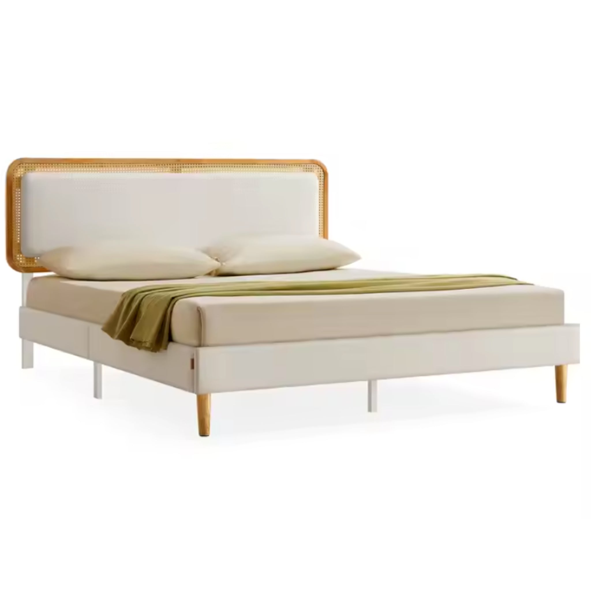 Rattan-Inspired Elegant Bed