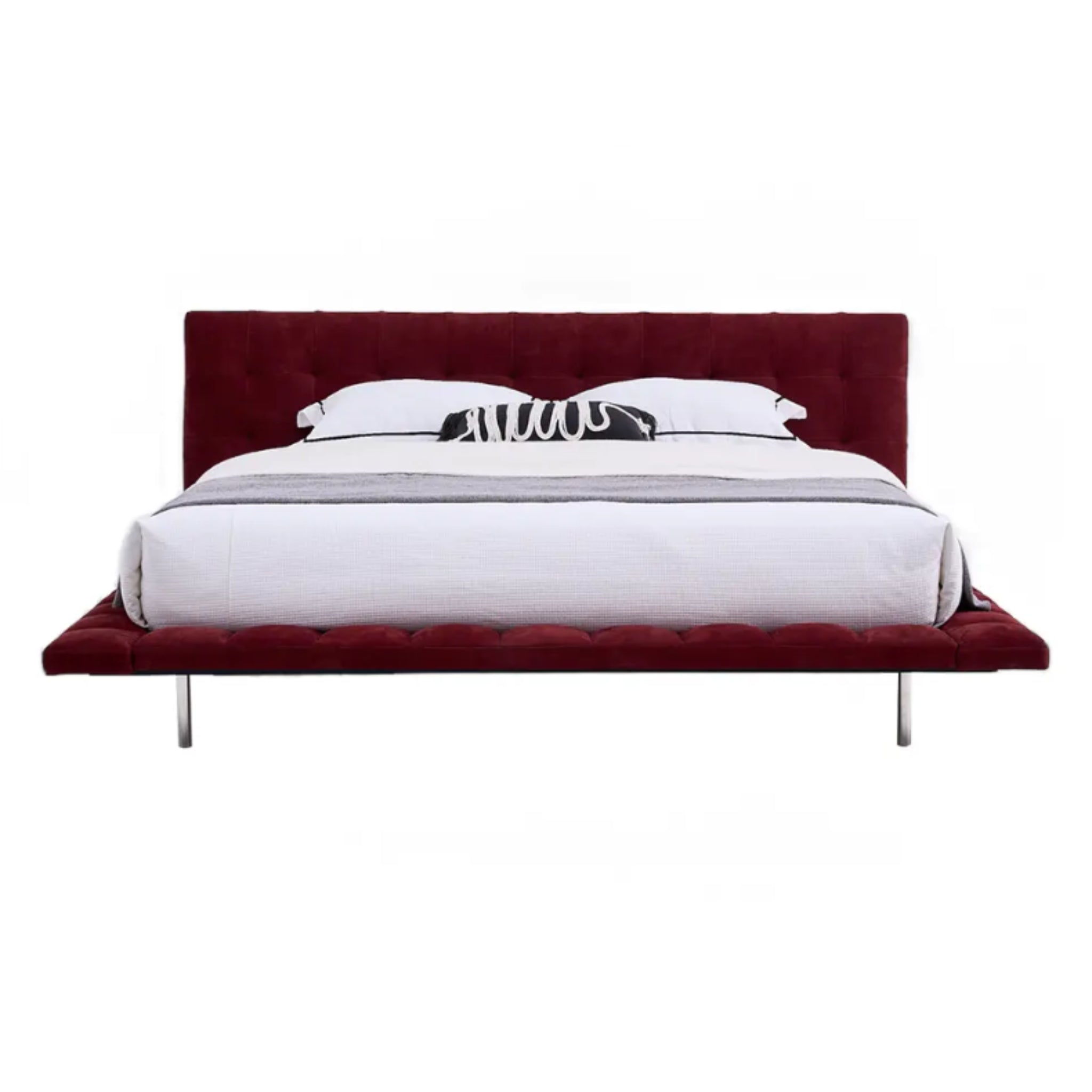 Velvet Luxe Low-Profile Bed