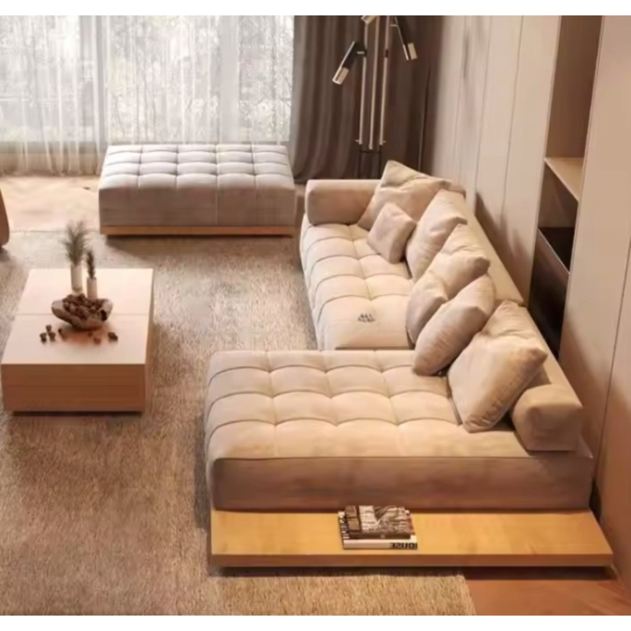 Modern Serenity Leather Sectional Sofa