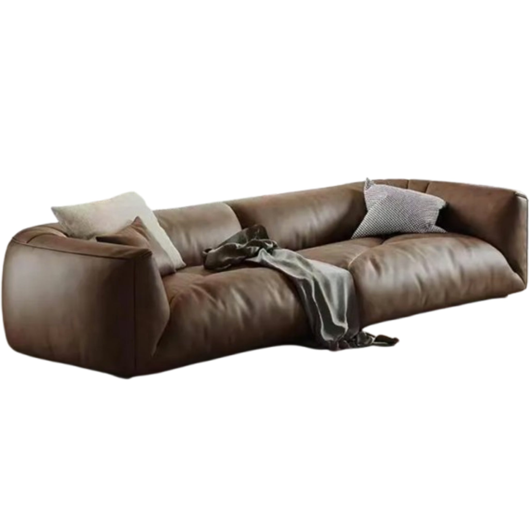 Ultra-Comfort Leather Sofa